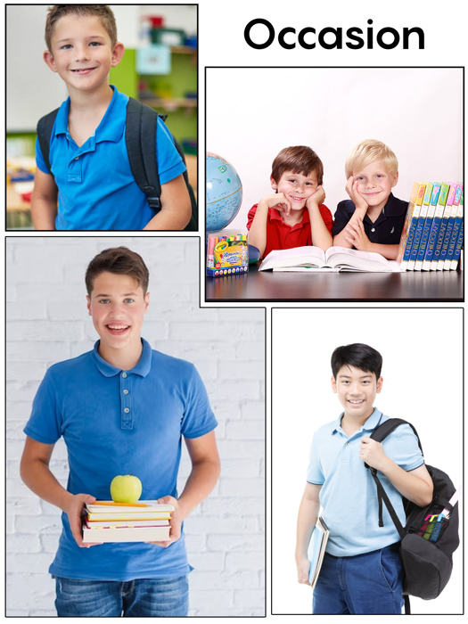 10-Pack School Uniform Tagless Polo Tshirt for Little Boys & Big Boys
